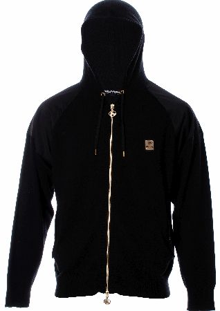 Money Knitted Panel Zip Cardigan Black