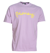 Money Lilac T-Shirt with Printed Logo