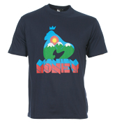 Mountain Navy T-Shirt with Printed Design