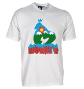 Mountain White T-Shirt with Printed Design