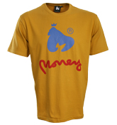 Mustard Yellow T-Shirt with Printed Design
