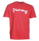 Money Pink T-Shirt with Printed Logo