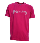 Money Pink With White Stone Logo T-Shirt
