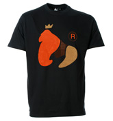 Pirate Black T-Shirt with Coloured Velour