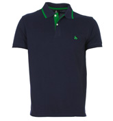 Money Tipping Navy Pique Polo Shirt