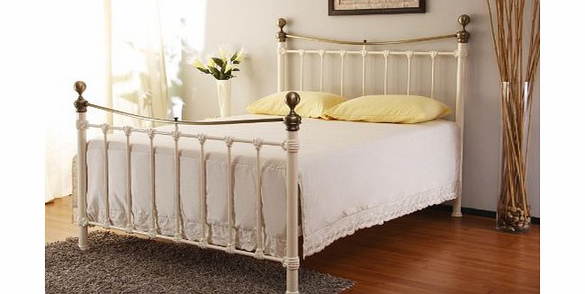Monmouth Ivory Metal Bed 4ft6