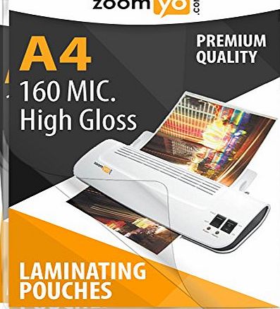 Monolith A4 Laminating pouches 160 Micron (2x80 Mic) High Gloss - 100 per pack