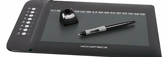 Monoprice 10x6.25 Inch Graphic Drawing Tablet w/8 Programmable Hot Keys