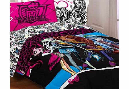 Monster High Bedding Set, padded Duvet Cover with matching 3pc Sheet Set, Single Bed