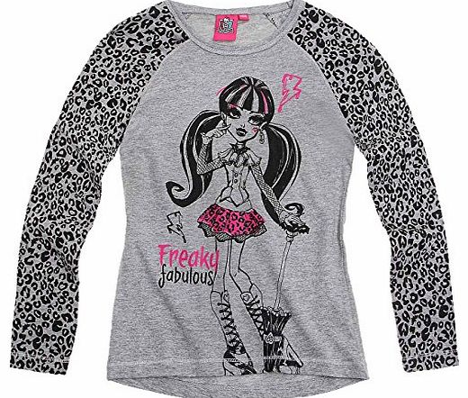 Monster High Girls Official Monster High Top Kids Long Sleeve T Shirt New Age 8 10 12 14 Years