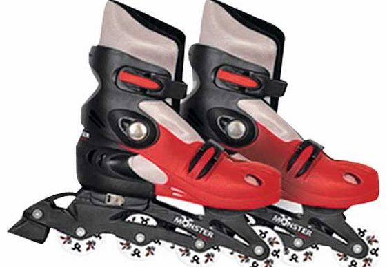 Monster Medium Inline Skates - Red and Black