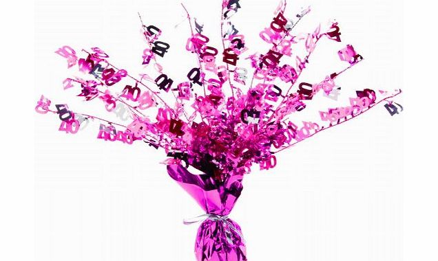 Monster Parties FOIL CENTREPIECE - PINK HAPPY 40TH BIRTHDAY