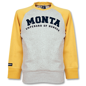 Monta Hideaki Crew Sweat Top - Grey/Gold