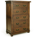 Montana dark wood 5 draw chest furniture