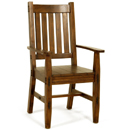 Montana dark wood dining chair with arms furniture