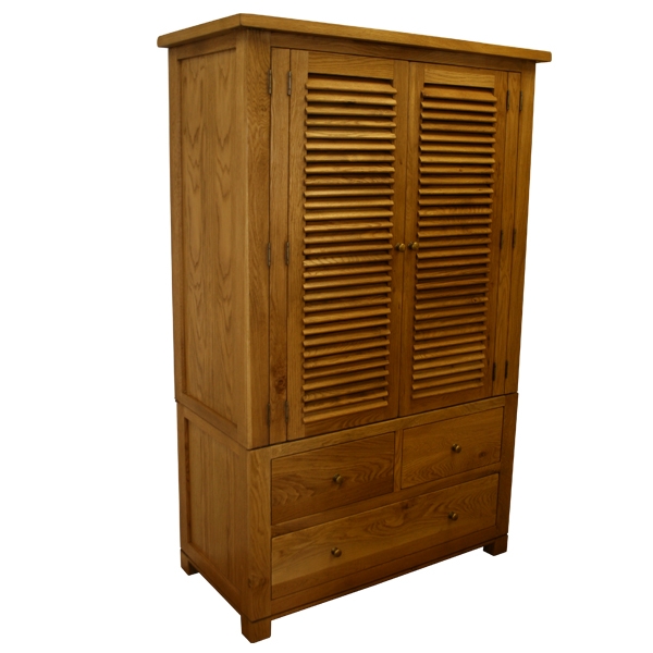 montreal Solid Oak 2 Drawer 2 Door Wardrobe