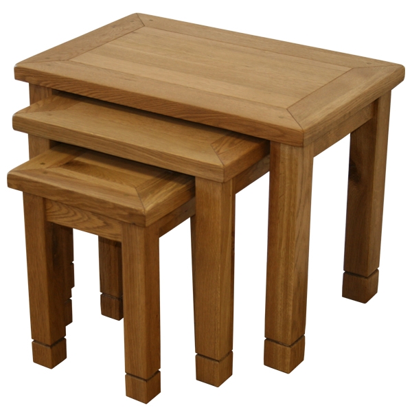 montreal Solid Oak Nest Of Tables