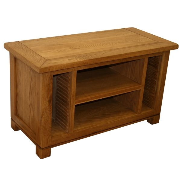 Solid Oak Small TV Unit With 2 Doors