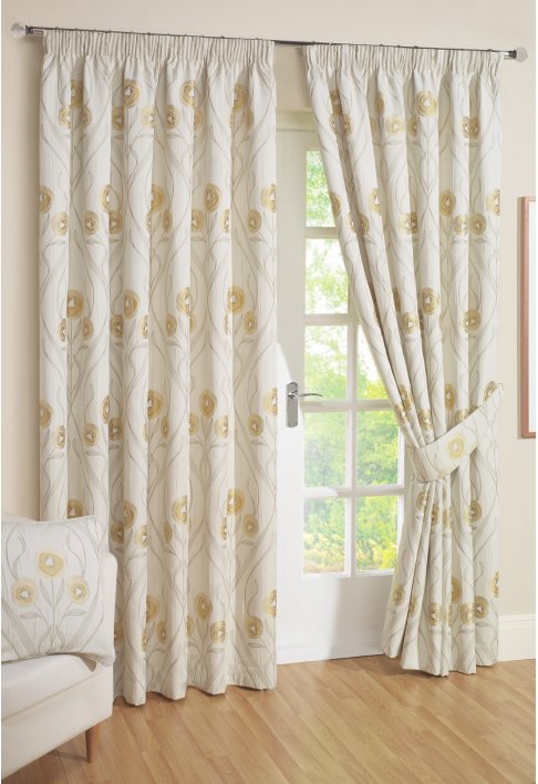 Montrose Cream Lined Curtains