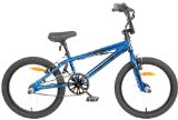 monz DOUBLE-X BMX-Bike 20` Freestyle Allround blue 2 pairs of PEGS