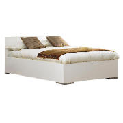 Double Bed, White Finish, With Simmons