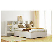 Monza Double Headboard Add On With Drawer, White