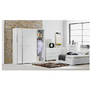 Monza Large Sliding Wardrobe, White Finish