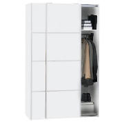 Monza Small Sliding Wardrobe, White Finish