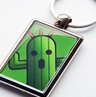 Moody Motorz FINAL FANTASY CACTUAR Video Game Quality Chrome Keyring Picture on each Side