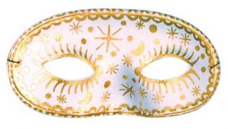 moon and Stars eyemask, white