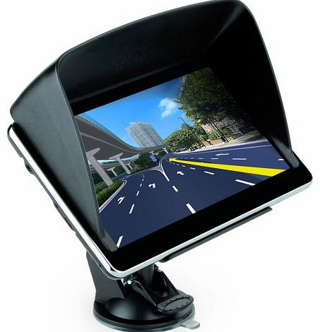 Moonar 7 inch GPS Car Navigation MTK 4GB Capacity UK EU AU NZ Maps POI with Sunshade and Small Bag