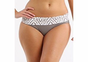 Moontide Chevron Fold Down Skirted Pant - Mocha