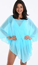 Moontide, 1295[^]275527 Contours Mesh Kaftan - Cyan