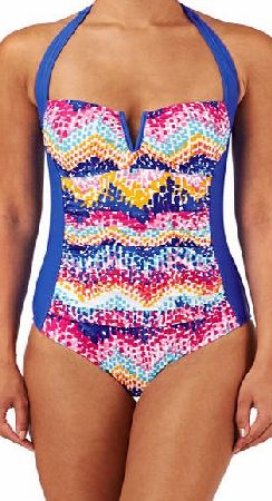 Moontide Womens Moontide Chevron Dots Wire Halter