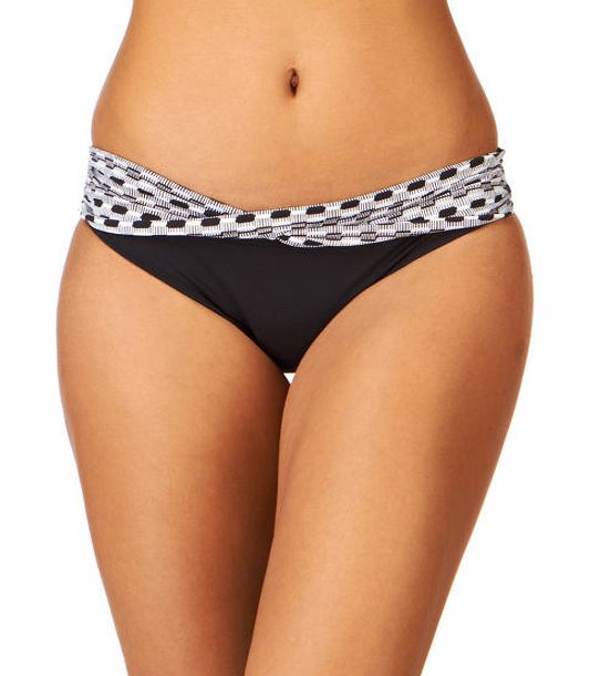 Moontide Womens Moontide Knit Twist Bikini Bottom - Black