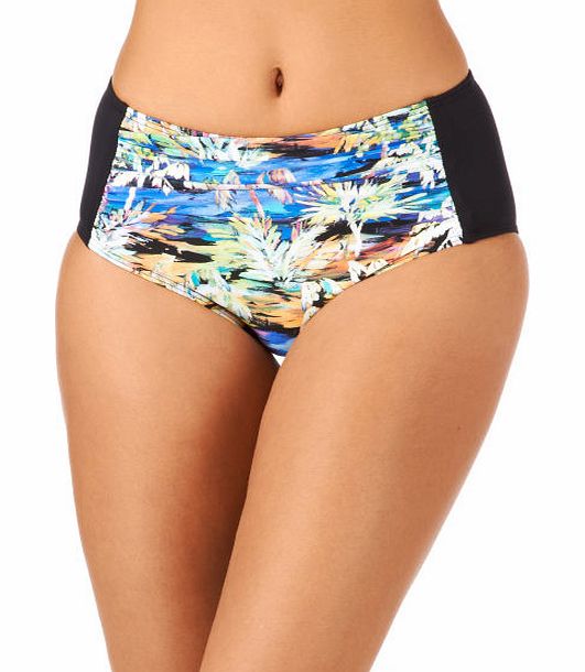 Moontide Womens Moontide Palms 50s Bikini Bottom - Black