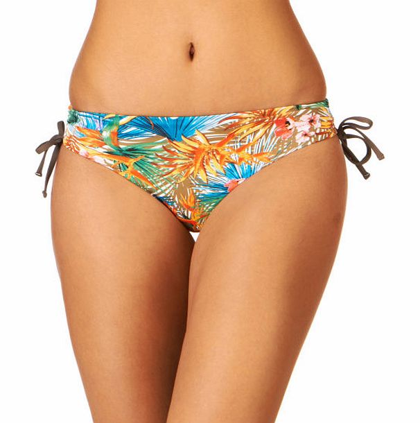 Moontide Womens Moontide Paradise Ruched Bikini Bottom -