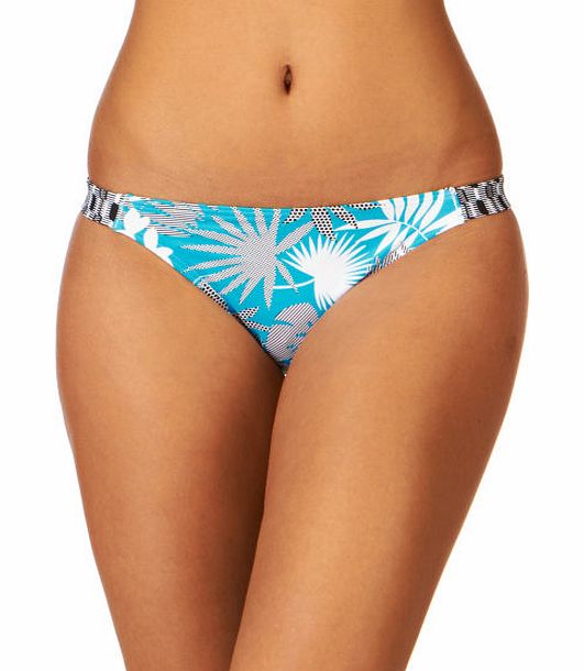 Moontide Womens Moontide Pixeleaf Tanga Bikini Bottom -