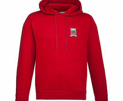 Moorfield School Unisex Hooded Sweatshirt, Red