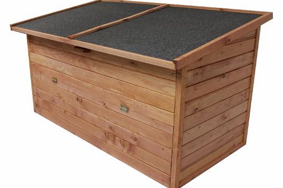 Moorland Garden storage box - Woodern chest / Shed 128x77x72cm - About 600L Capacity