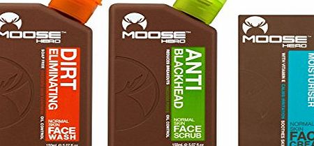 Moosehead GIFT SET TRIO Face Wash, Face Scrub and Oil Control Moisturiser