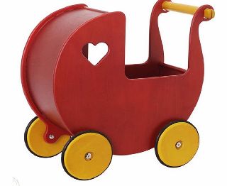 Moover Wooden Dolls Pram Red 2014
