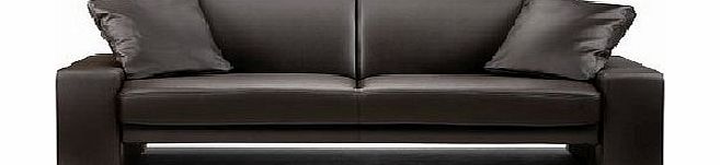 morale-uk Supremo Supra Black Leather Sofa Bed Guest Bed XMAS SALE!