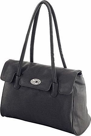 More4bagz Ladies Designer Style Quilted Boutique Shoulder Handbag w Free Bag Charm - Black, Brown, Champagne, Black/Pink (Black/Black)