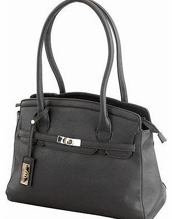 More4homes More4bagz Ladies Womens Designer Style Quilted School College Satchel Shoulder Handbag Carry Bag (Black)