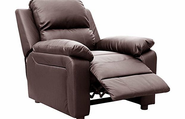 More4Homes ULTIMO BROWN LEATHER RECLINER ARMCHAIR SOFA CHAIR RECLINING HOME LOUNGE