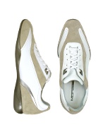 Moreschi Arno - White and Beige Nubuk and Calfskin Sneaker Shoes