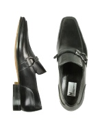 Moreschi Barcellona - Buckle Black Calfskin Loafer Shoes