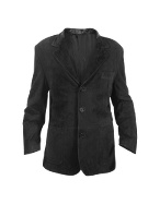 Moreschi Black Suede Blazer Jacket