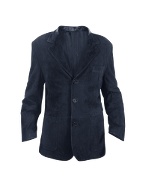 Moreschi Blue Suede Blazer Jacket